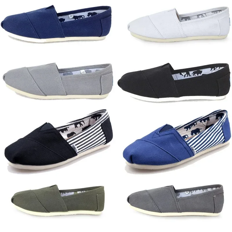 Espadrille Slip On - Sommer Blau Loafer Männer Klassische Leinwand