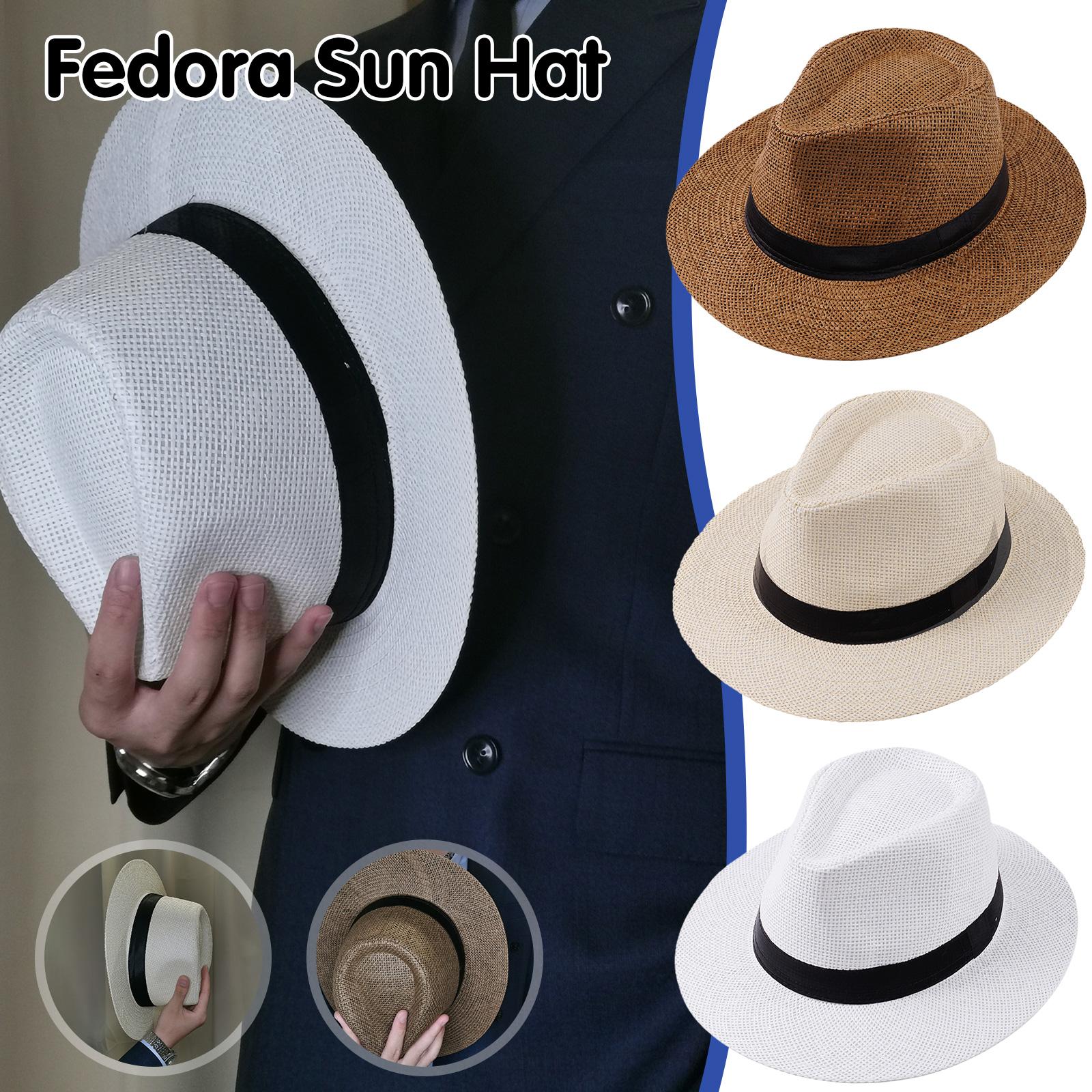 Bucket Hat Straw - Herren Sommer Panama Strohhut – Natürlicher,