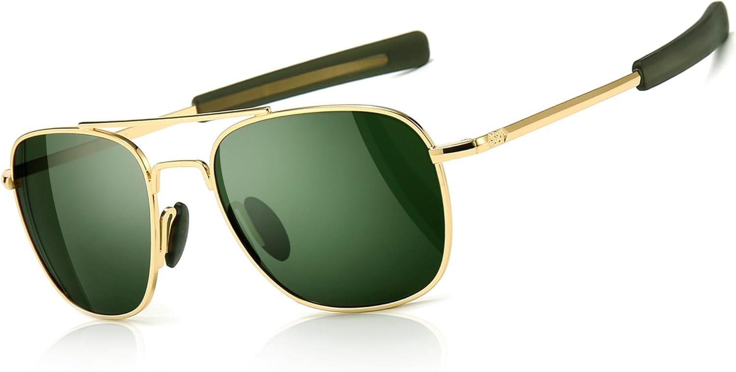 Sunglasses Aviator Polarized - Herren-Sonnenbrille im Militärstil mit polarisierten Gläsern