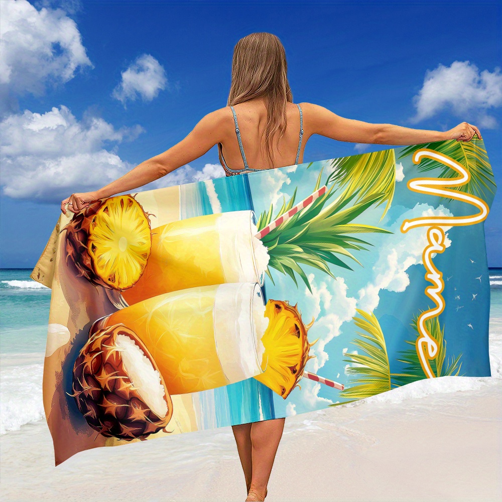 Beach Towel Large - 1 Stück Personalisiertes Strandtuch mit Text/Namen,