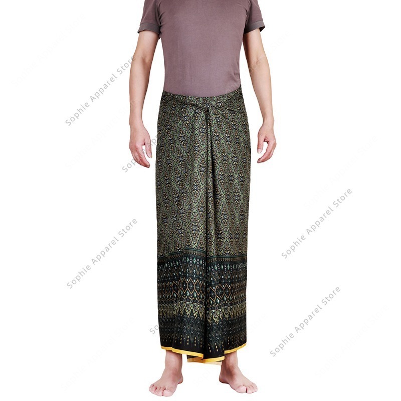 Sarong Men Wrap - Batik-Sarong-Rock für den Strand, Wickelrohrrock, Limmel-Überzugskleid
