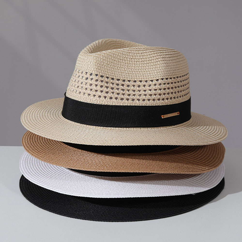 Bucket Hat Straw - Klassischer Strohhut für den Sommer, Herren-Panama-Strohhüte