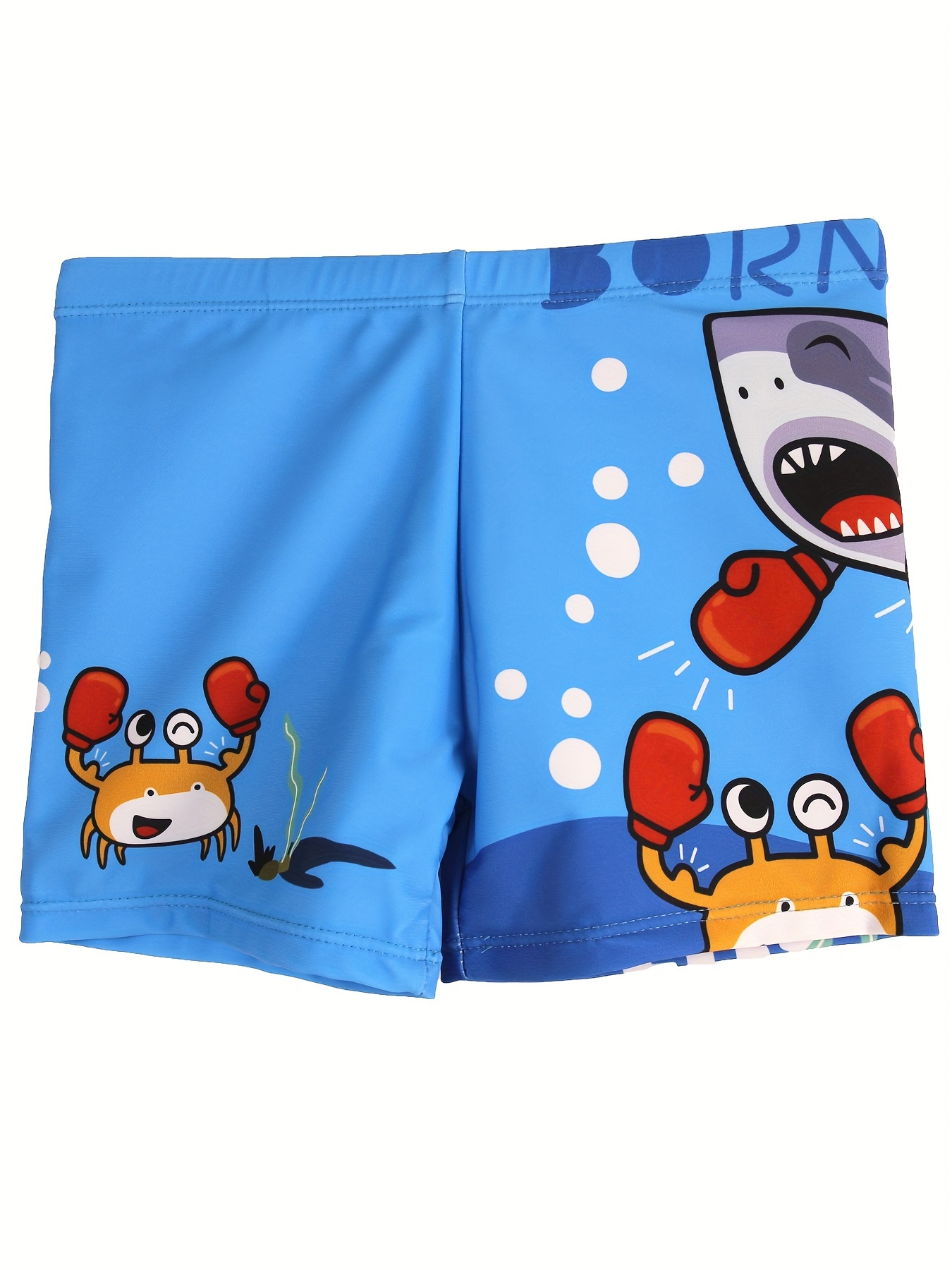 Swim Trunk Quick Dry - Cartoon Box krabben und Hai Muster