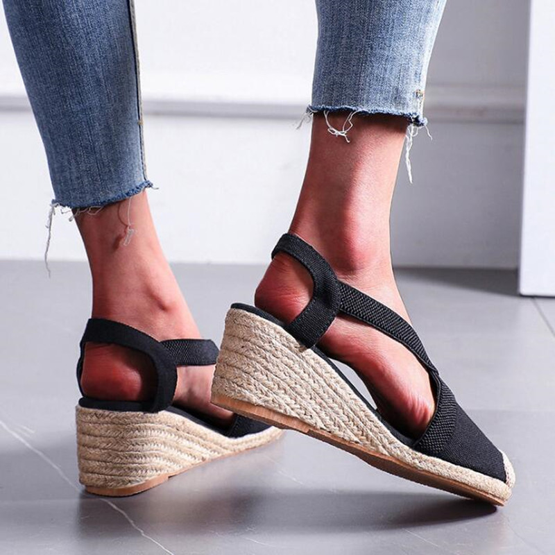 Damen-Sandalen mit geflochtene – Espadrille Slip On Bewertung und Preis