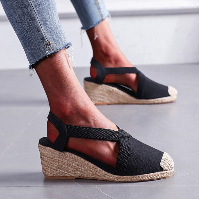 Damen-Sandalen mit geflochtene – Espadrille Slip On Bewertung und Preis