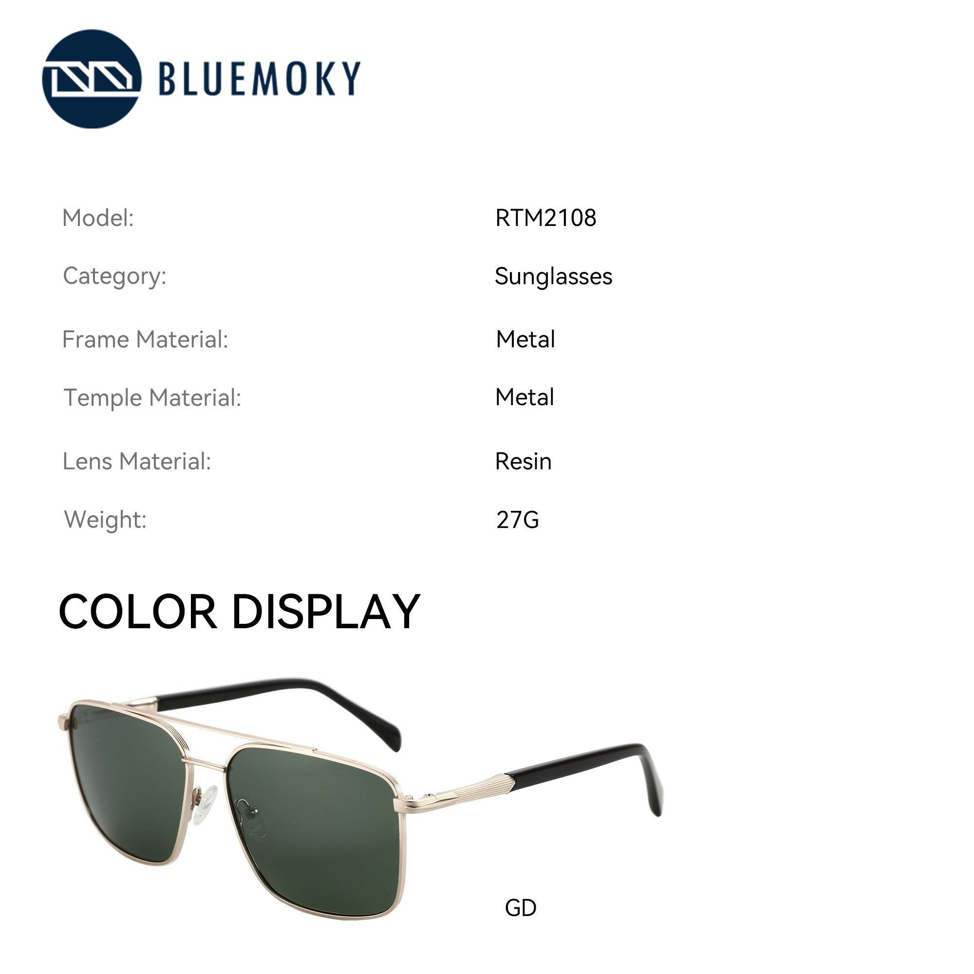 BLUEMOKY L Größe Mode Metall A – Sunglasses Aviator Polarized Bewertung und Preis