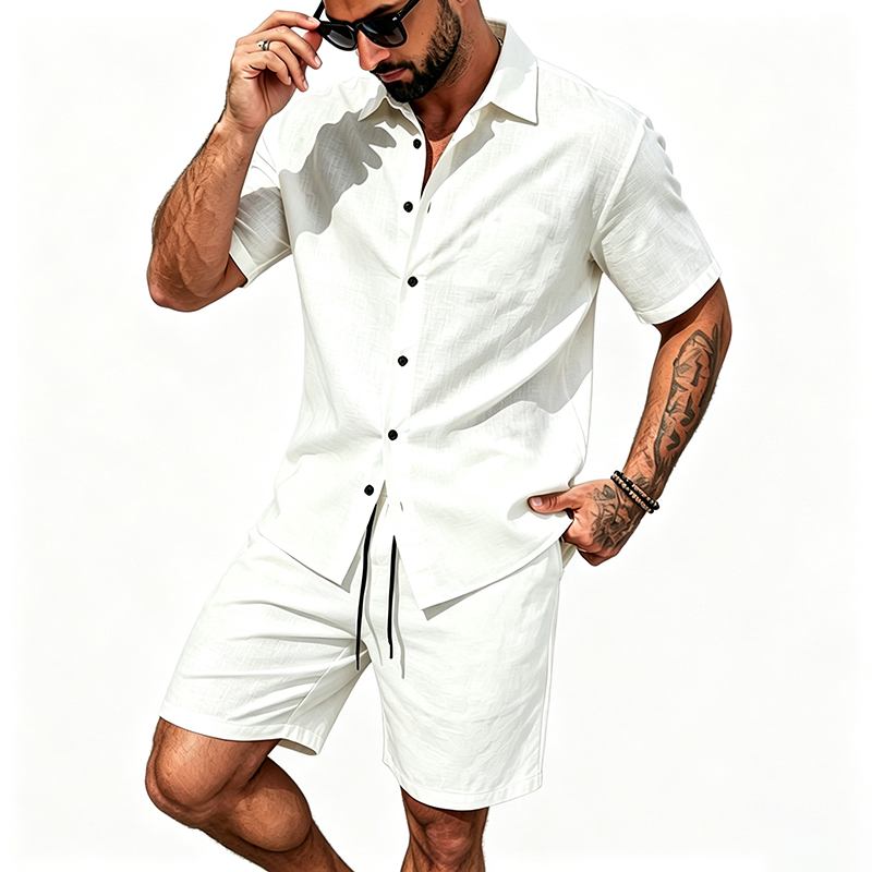 Herren Leinen Zweiteiler Kurza – Linen Shirt Breathable Bewertung und Preis