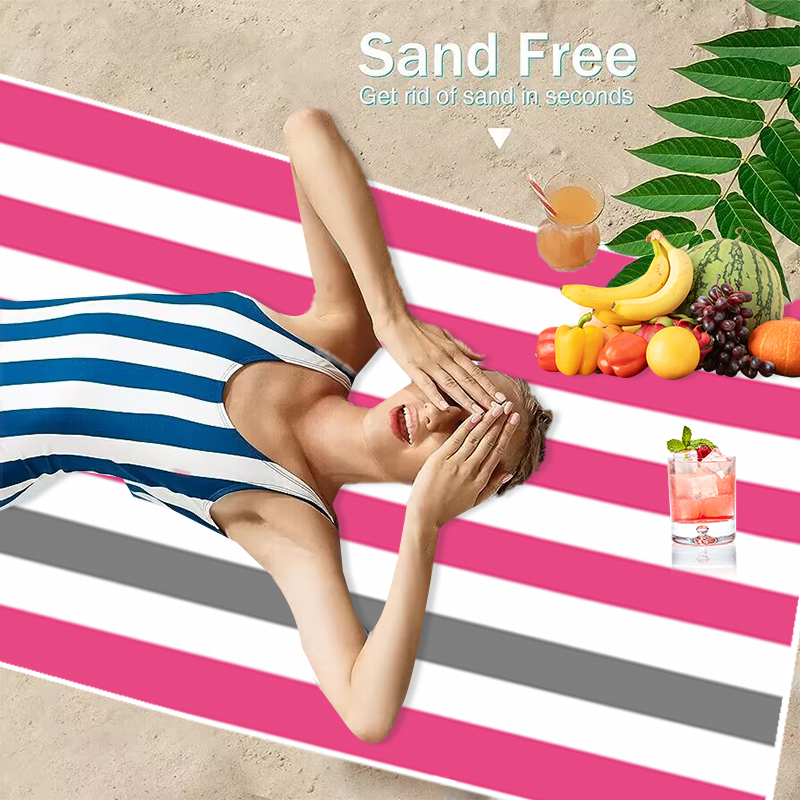 Lebhaft gestreiftes Strandtuch – Beach Towel Large Bewertung und Preis