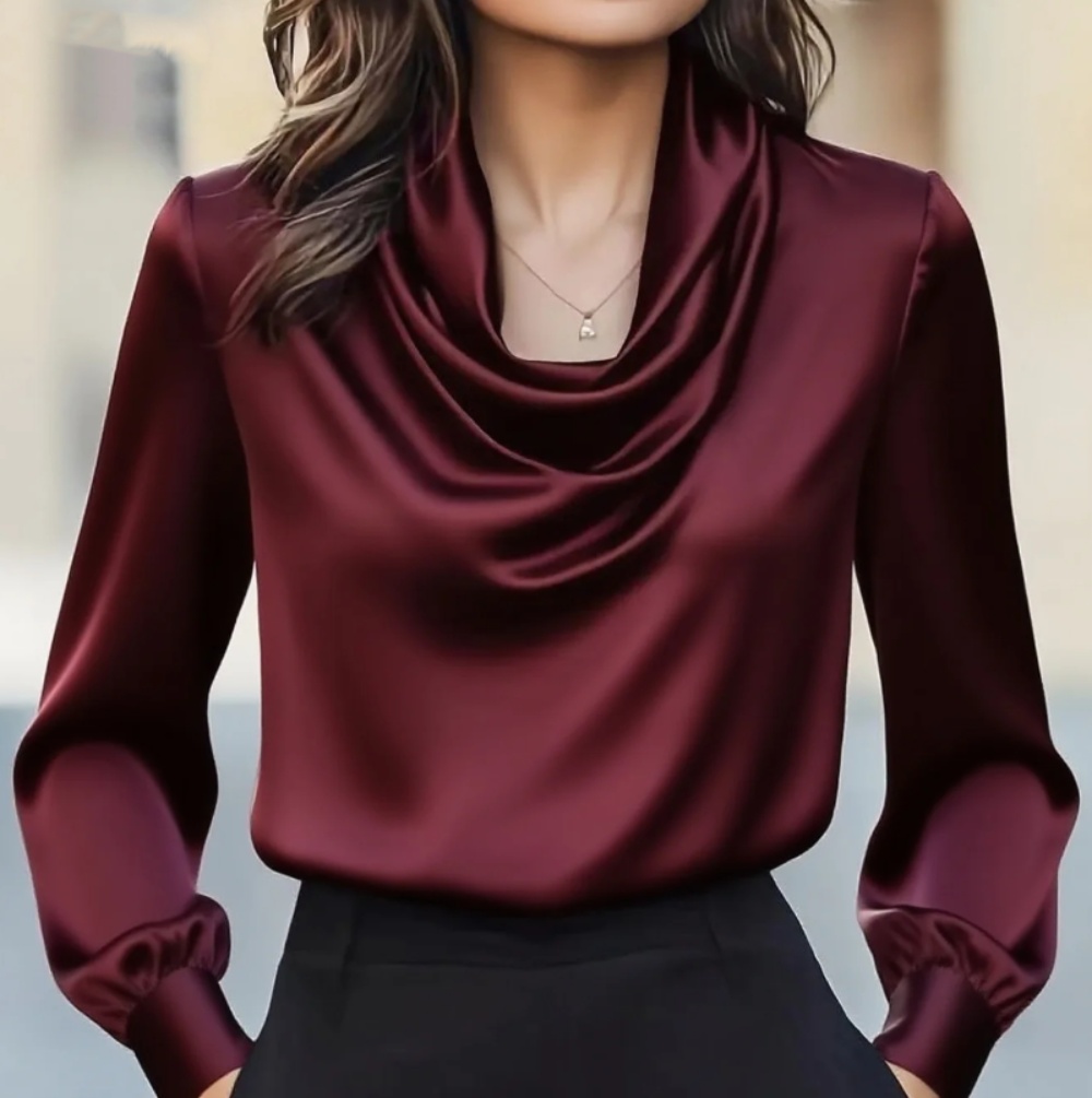 Herbstmode elegantes Temperame – Shirt Camp Collar Bewertung und Preis
