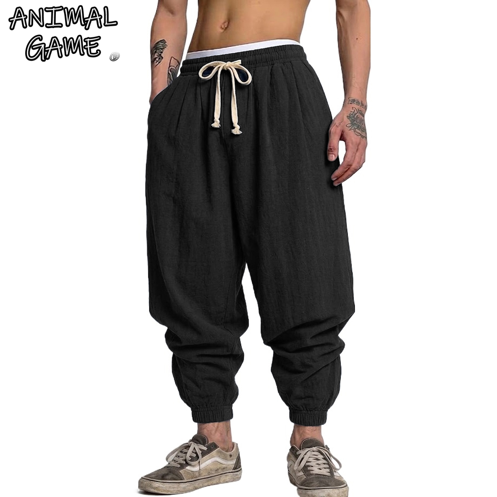 Koreanische Baumwoll-Leinen-Ho – Short Linen Drawstring Bewertung und Preis