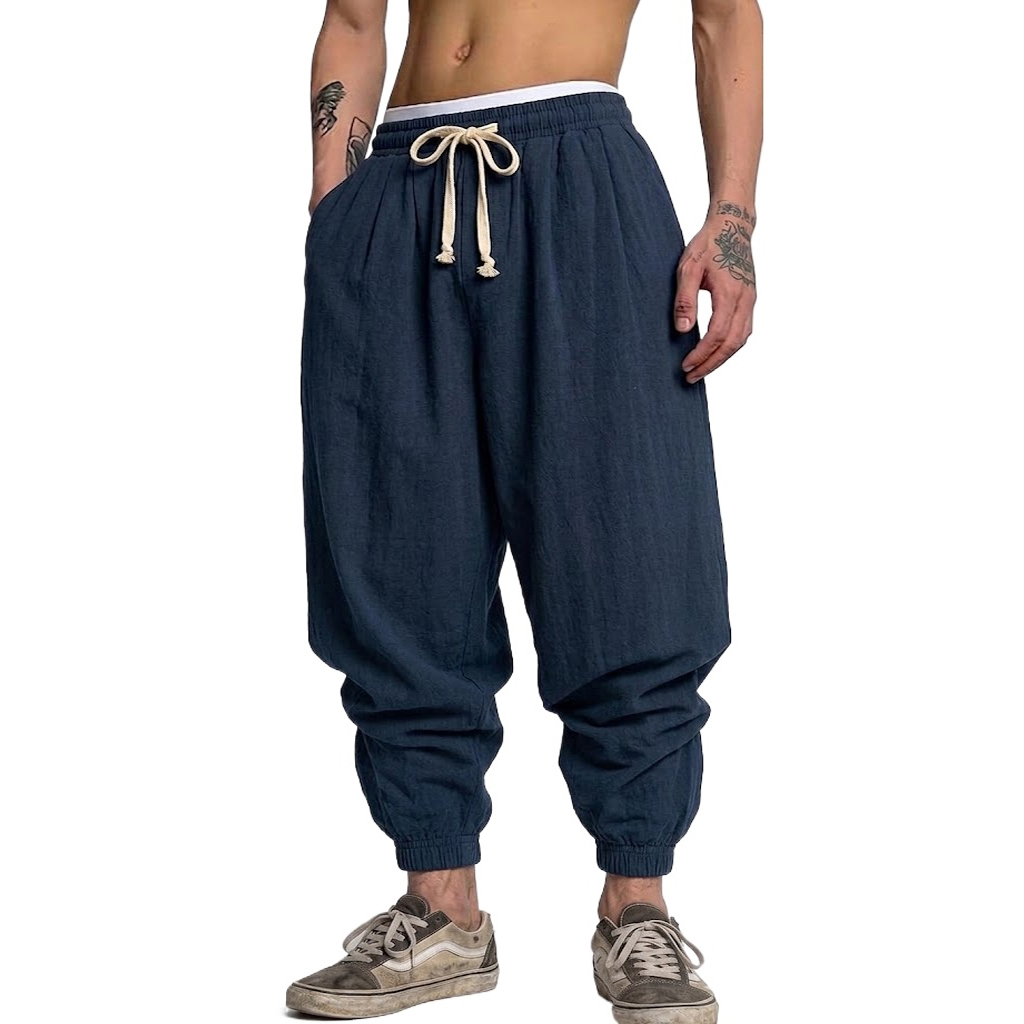 Koreanische Baumwoll-Leinen-Ho – Short Linen Drawstring Bewertung und Preis