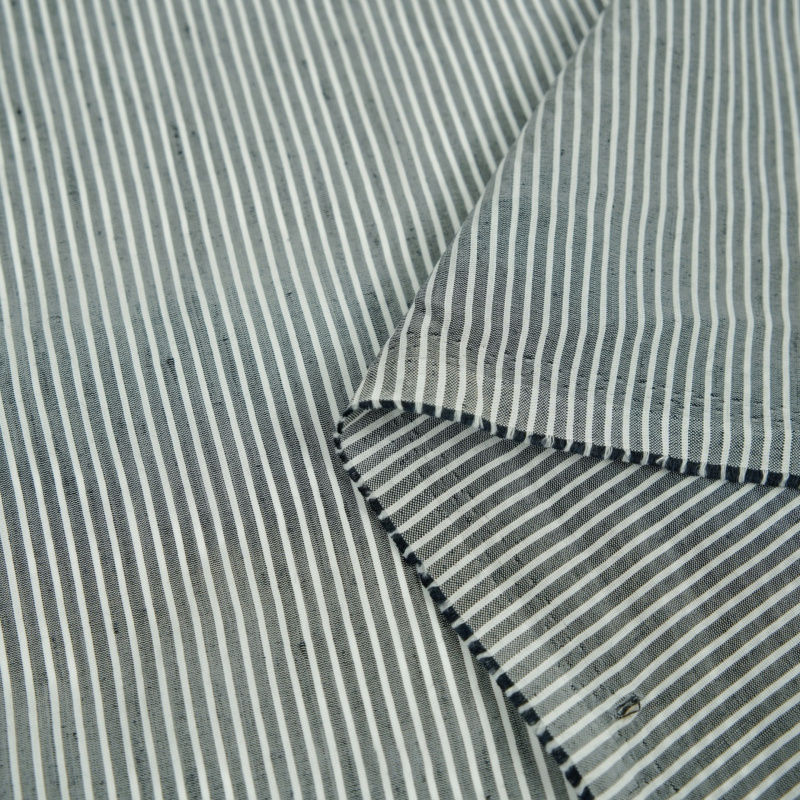 Japanischer grau-weiß gestreif – Linen Shirt Breathable Bewertung und Preis