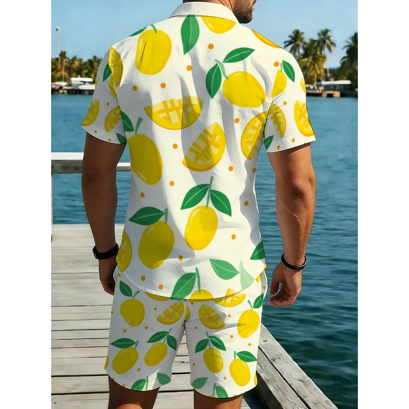 Herren Leinen-Print Kurzarmhem – Short Linen Drawstring Bewertung und Preis