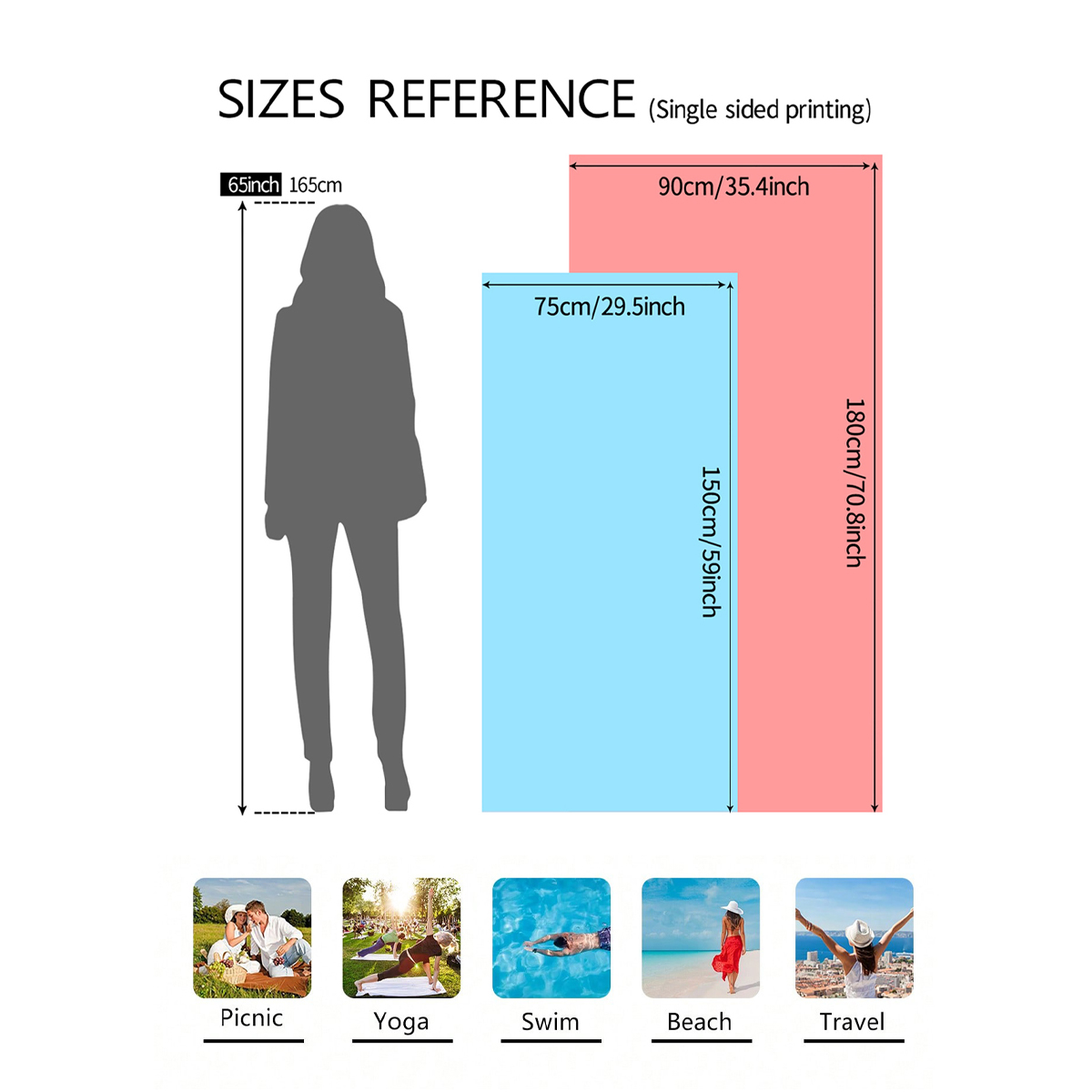 1 Stück modisches, bunt gestre – Beach Towel Large Bewertung und Preis