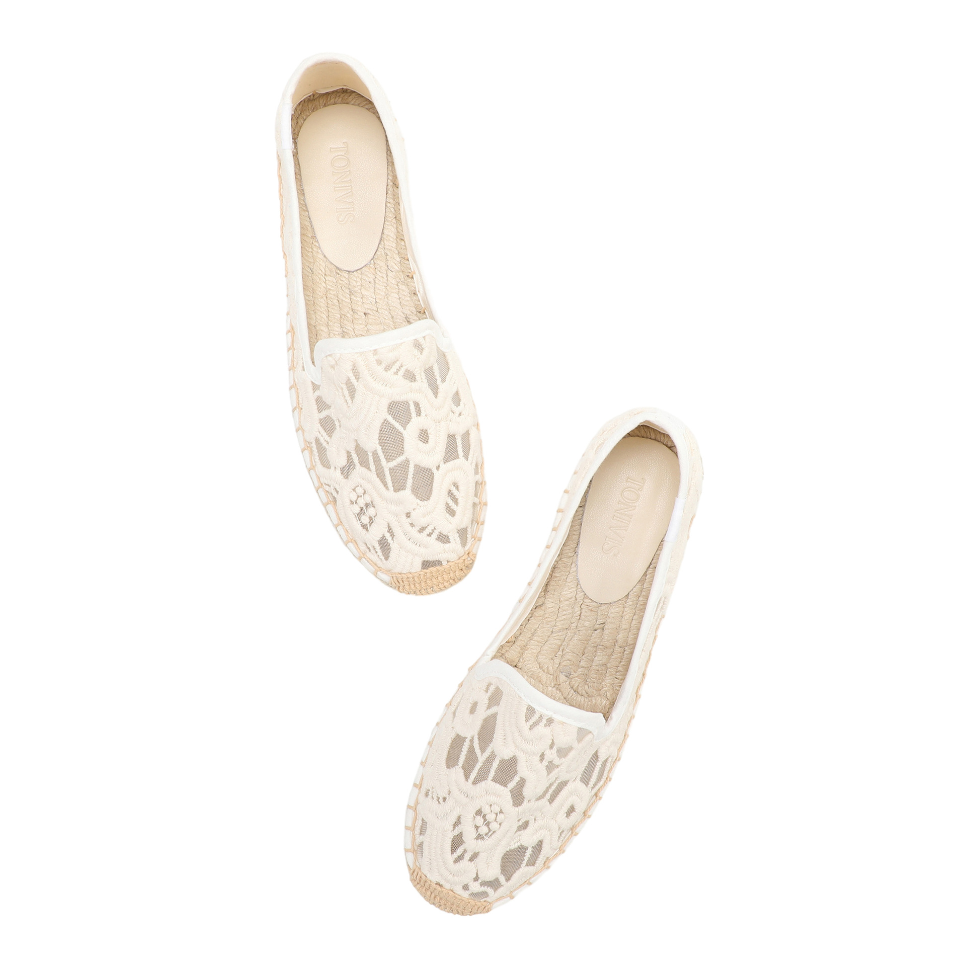 Damen-Spitzen-Espadrilles, fla – Espadrille Slip On Bewertung und Preis