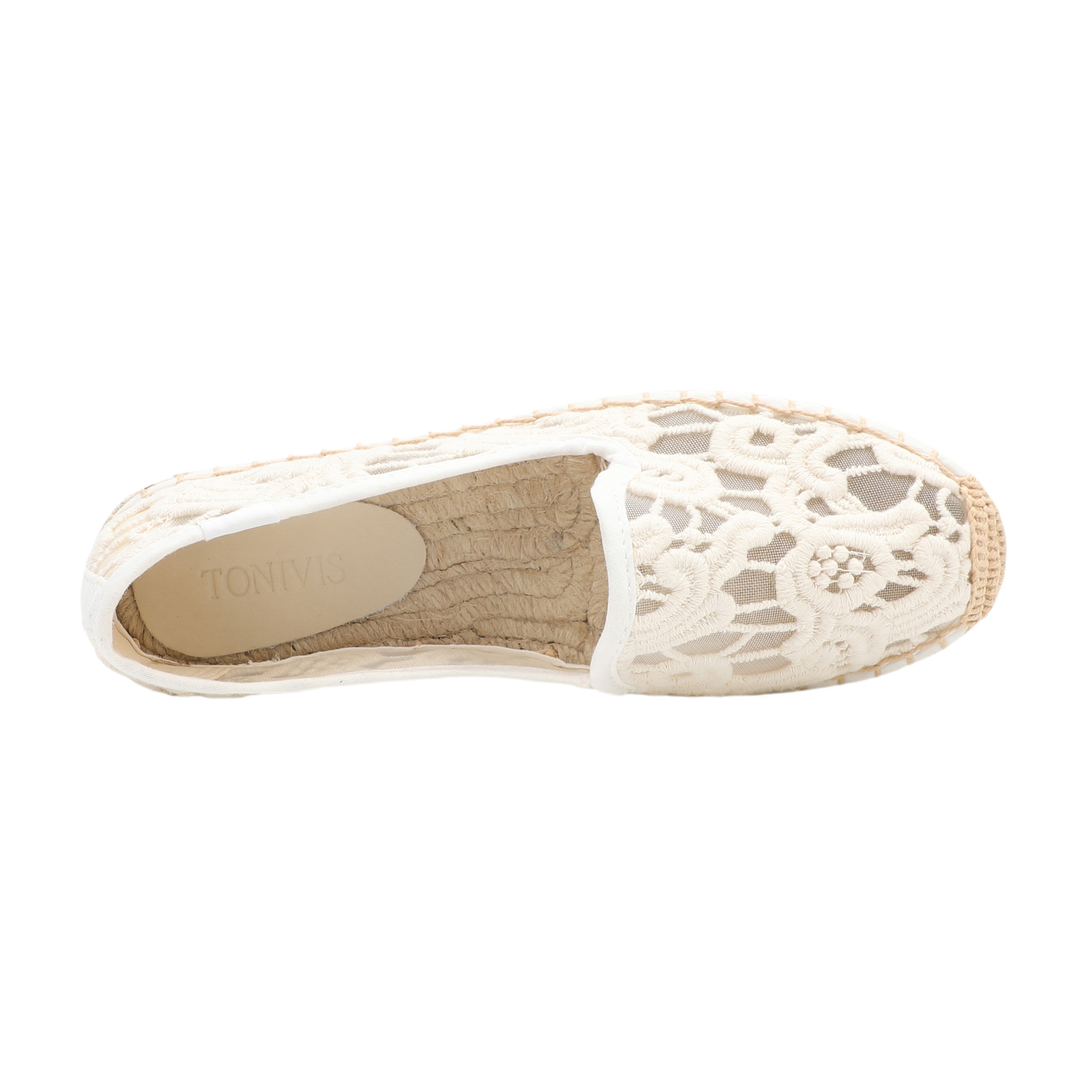 Damen-Spitzen-Espadrilles, fla – Espadrille Slip On Bewertung und Preis