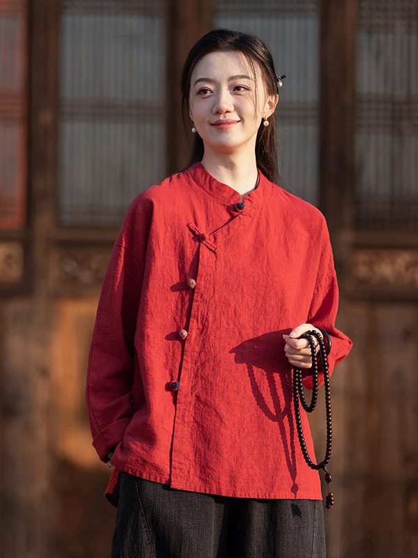 Neues chinesisches Zen-Meditat – Linen Shirt Breathable Bewertung und Preis