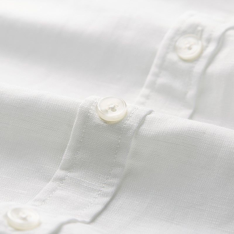 Japanischer Stil Lässiges Krag – Linen Shirt Breathable Bewertung und Preis
