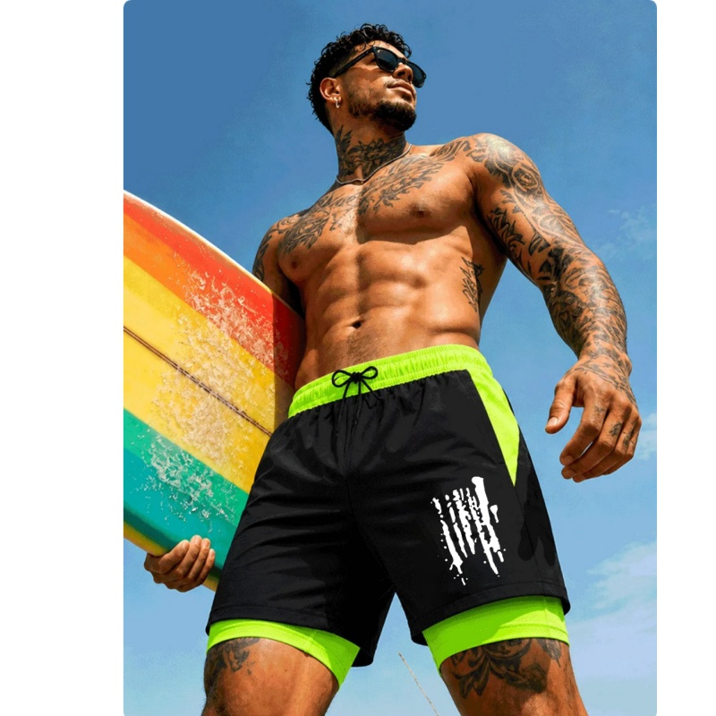 Herren Zwei-in-Eins Doppellagi – Trunks Board Surf Bewertung und Preis