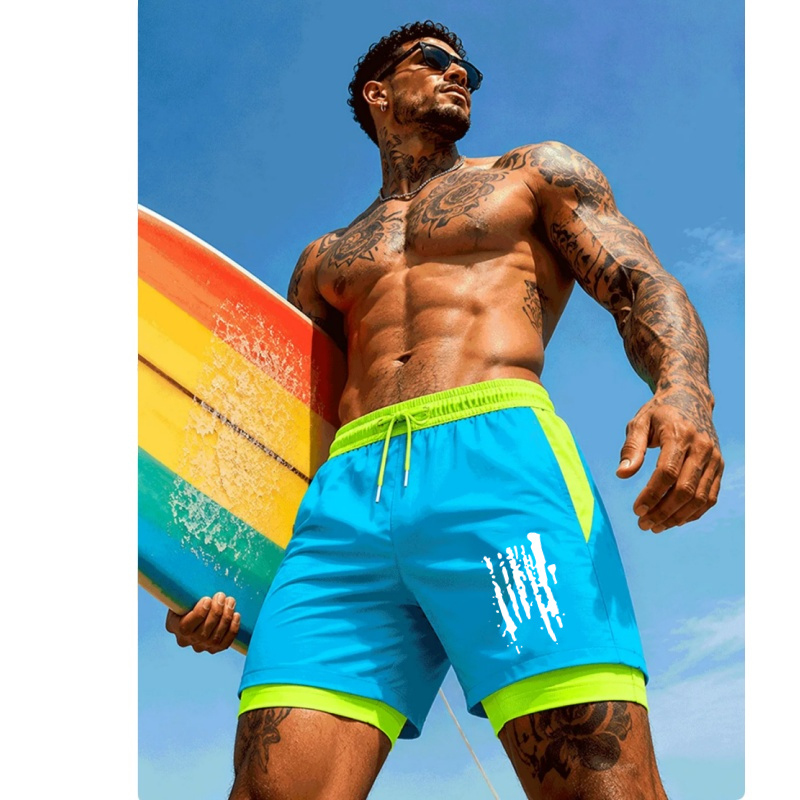 Herren Zwei-in-Eins Doppellagi – Trunks Board Surf Bewertung und Preis