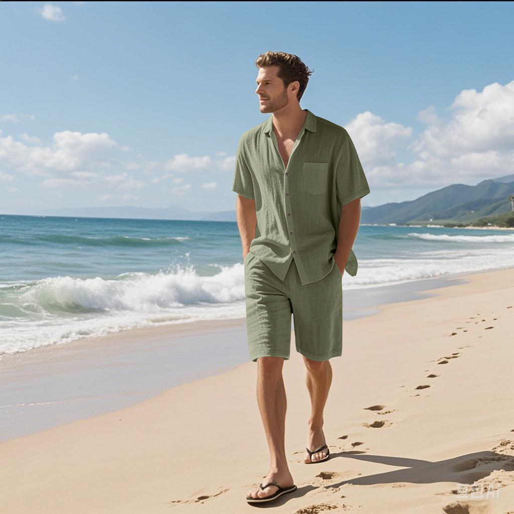 Herren-Leinen-Set mit Struktur – Linen Shirt Breathable Bewertung und Preis